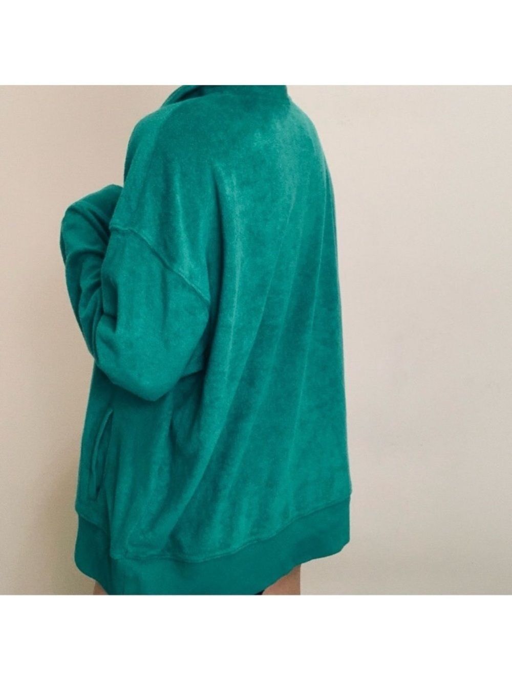 OFFLINE S Hunter Winter Greene Terrycloth Cotton Quarter Zip Pullover w/Pockets - Picture 2 of 16